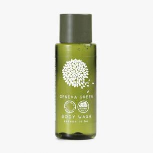 Botella Gel de Ducha Geneva Green 30ml (300 Uds)