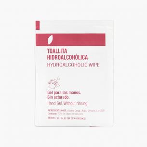 Toallita Gel Higienizante con Hidroalcohol (100 Uds)