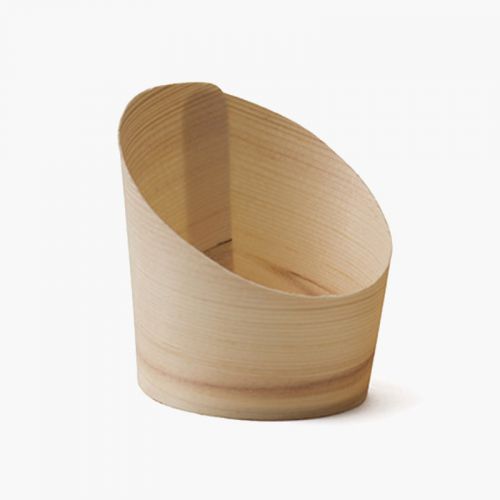 Vaso de madera inclinado 7cm (10 uds)