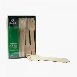 Tenedor de madera 16,5cm (100 uds)