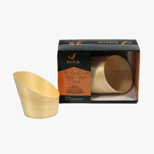 Vaso de madera inclinado 7cm (10 uds)