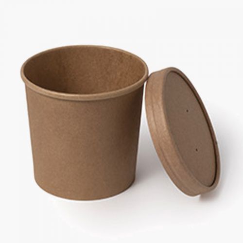 Tarrina con tapa de Cartón Kraff  (25 uds)