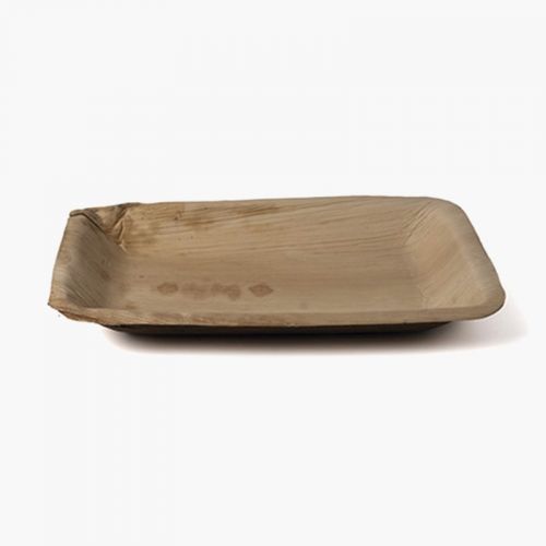 Plato rectangular hoja de palma 25x16cm (25uds)