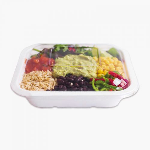 Bandeja con Tapa caña de azúcar 650 ml (50 Uds)