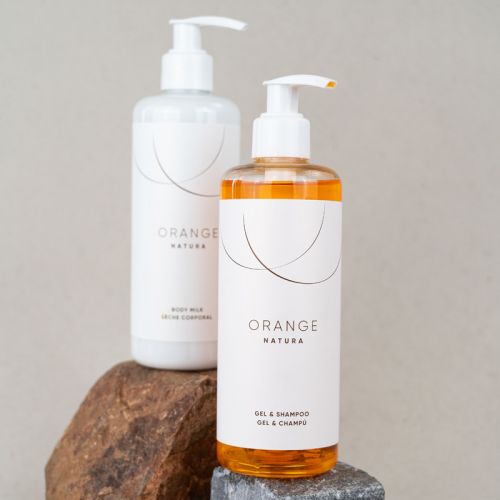 Botella Orange Natura Gel-Champú 300ml (24 Uds)