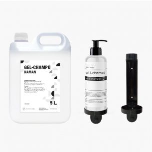 Pack Dispenser Gel & Champú NAMAN (Botella transparente)