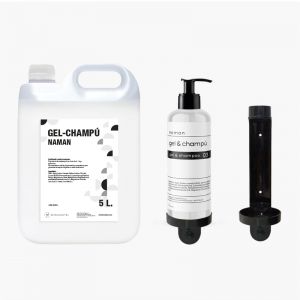 Pack Dispenser Gel & Champú NAMAN (Botella transparente)
