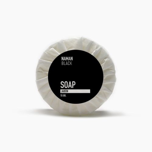 Pastilla jabón redonda plisé 15gr NAMAN Black...