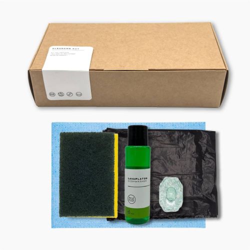 Kit limpieza Caja kraft apartamento y cocina:...