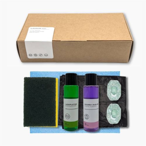 Kit limpieza Caja kraft apartamento: bayeta,...